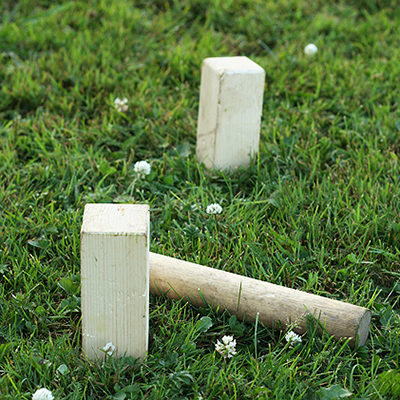 You can borrow a set of the Swedish lawn game kubb if you want to play.