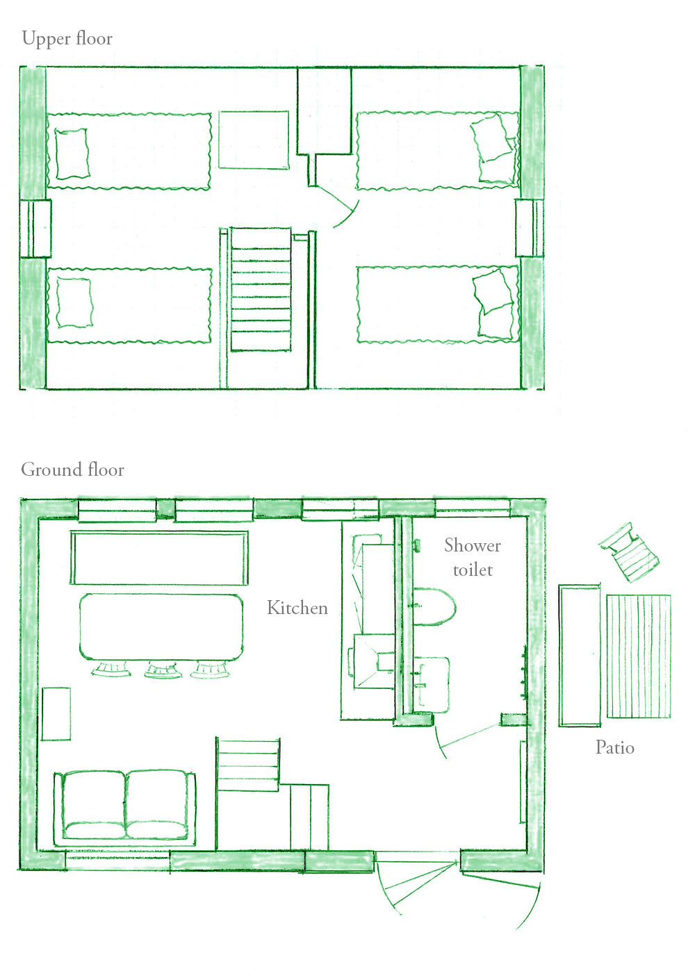 Interior planning for the cottage.