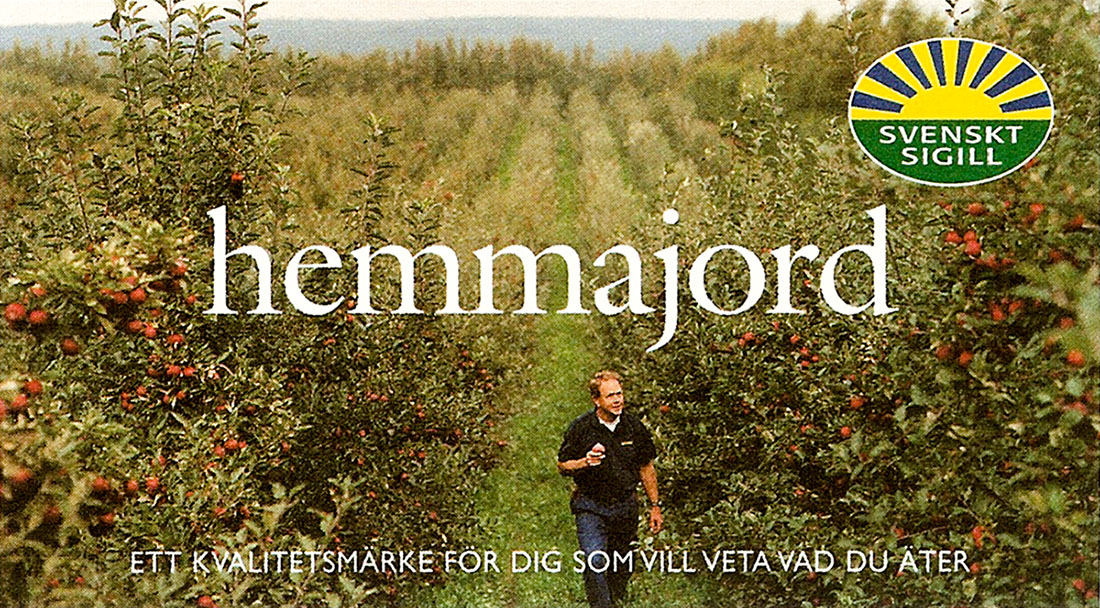 Ägaren Jörgen Andersson i en reklamkampanj för Svenskt Sigill.